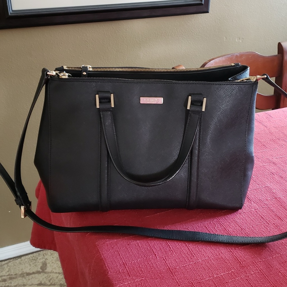 Kate Spade Black Satchel with Structured Design